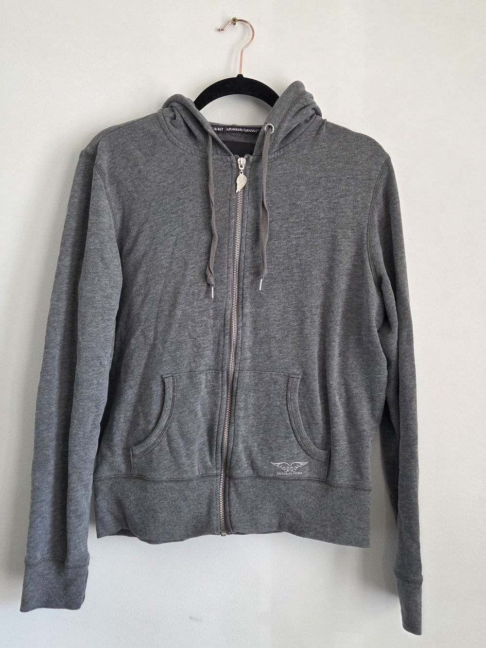 Y2k Victoria's Secret Gray Sweatshirt with Wing Logo